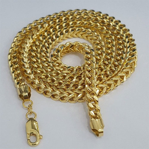 10K Yellow Gold Franko Heavy Solid Chain Necklance Men Man 27 Inches ...
